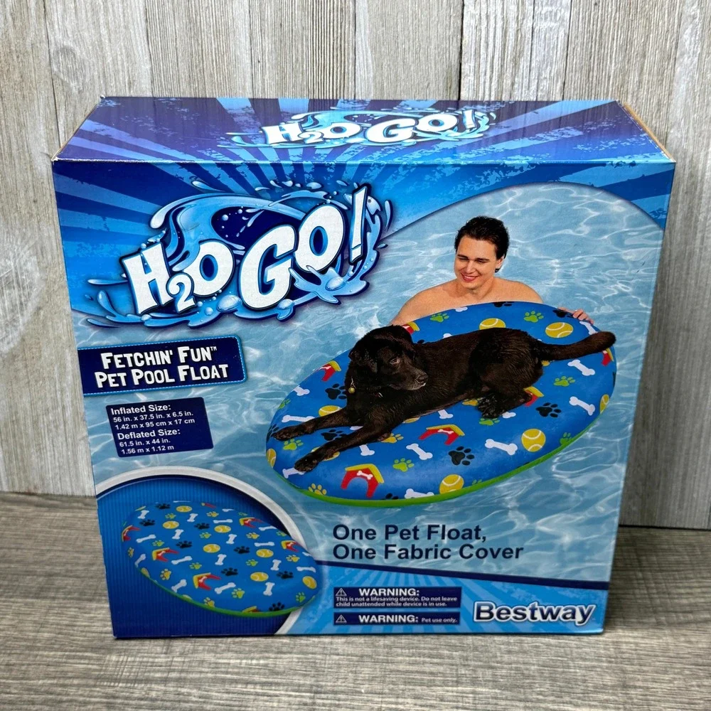 Bestway H2O GO Fetchin Fun Pet Pool Float for Dogs Inflatable Fabric Cover New